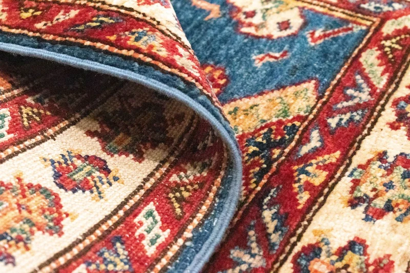 Ziegler Teppich - Kazak 65 x 97 cm - blau