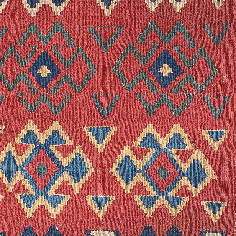 Kelim Teppich - Oriental 105 x 156 cm - dunkelrot