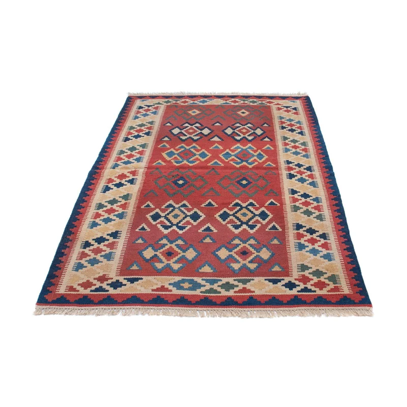 Kelim Teppich - Oriental 105 x 156 cm - dunkelrot
