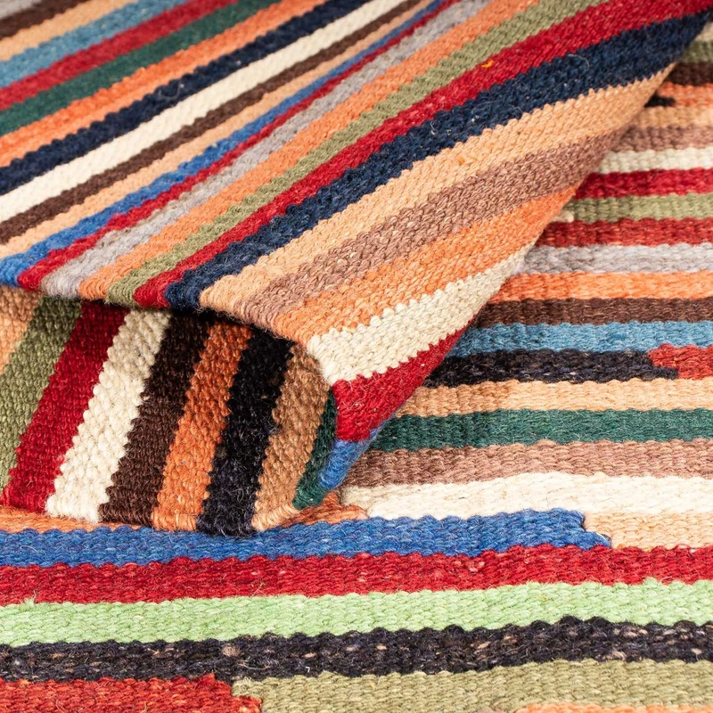 Kelim Teppich - Trendy 147 x 202 cm - mehrfarbig