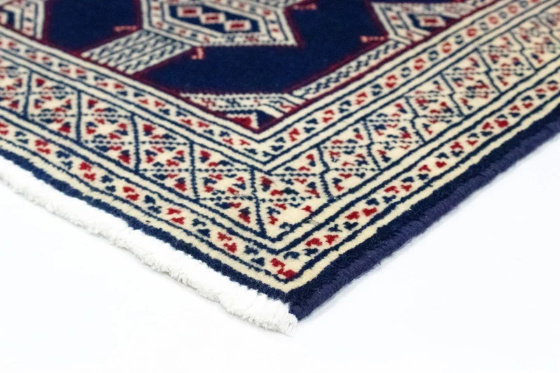 Turkaman Teppich 62 x 90 cm - blau