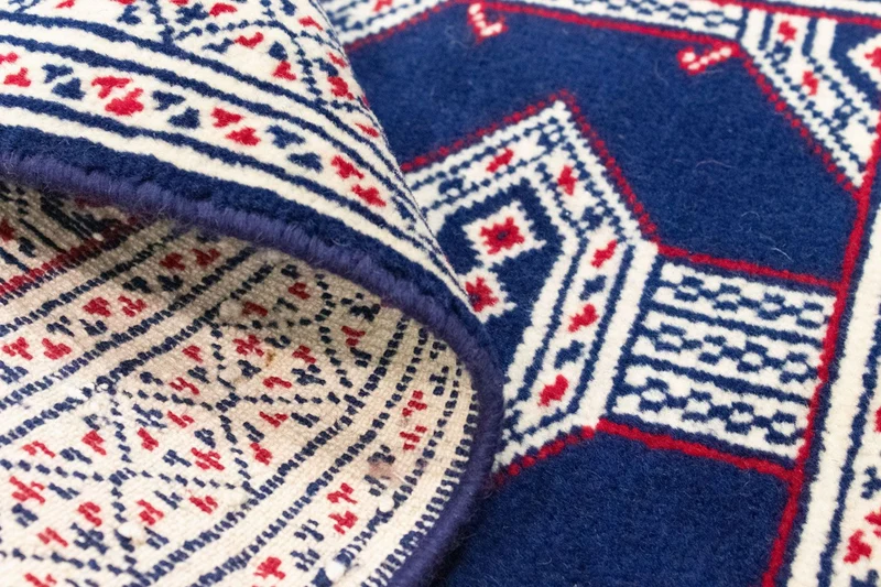 Turkaman Teppich 62 x 90 cm - blau