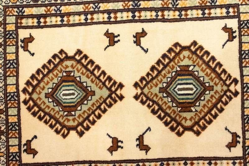 Turkaman Teppich 64 x 87 cm - beige
