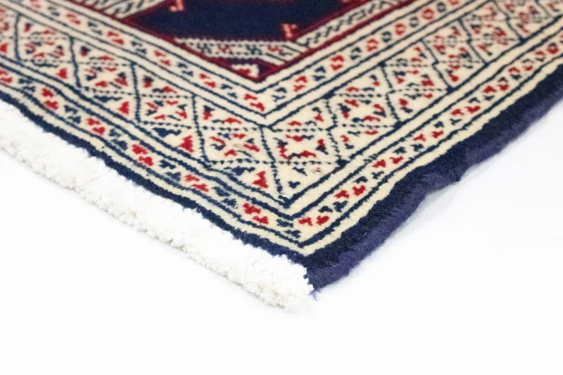 Turkaman Teppich 62 x 88 cm - blau