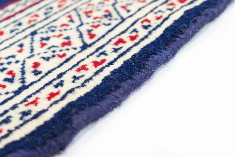 Turkaman Teppich 62 x 88 cm - blau