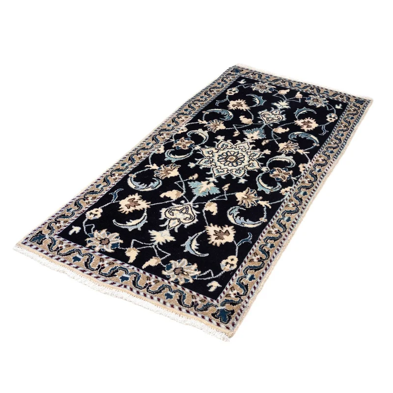 Perserteppich - Nain 66 x 139 cm - dunkelblau