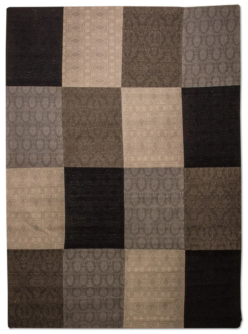 Patchwork Teppich 240x340cm - Wollteppich - mehrfarbig