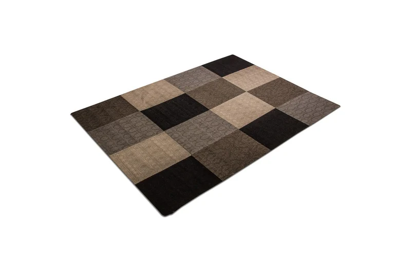 Patchwork Teppich 240x340cm - Wollteppich - mehrfarbig