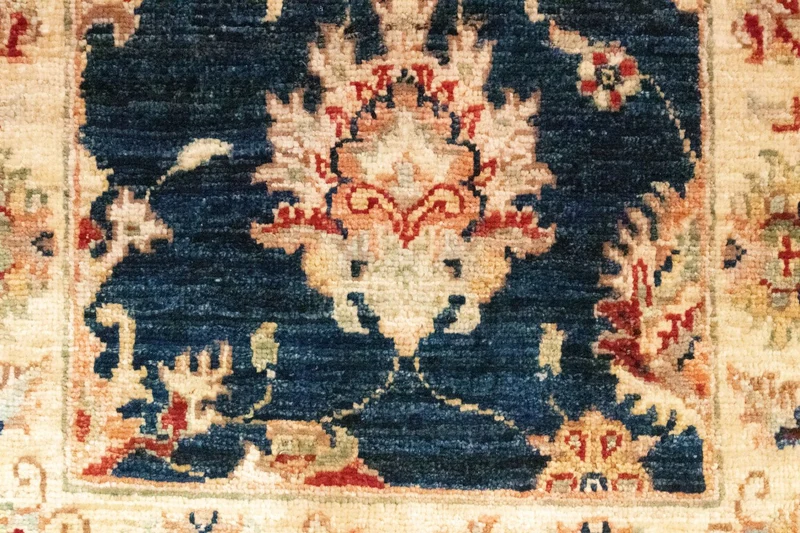 Ziegler Teppich 60 x 102 cm - blau