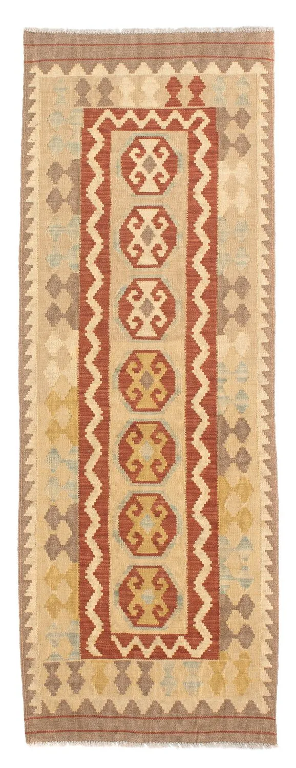 Kelim Maimene Teppich 68x197cm - hellbraun