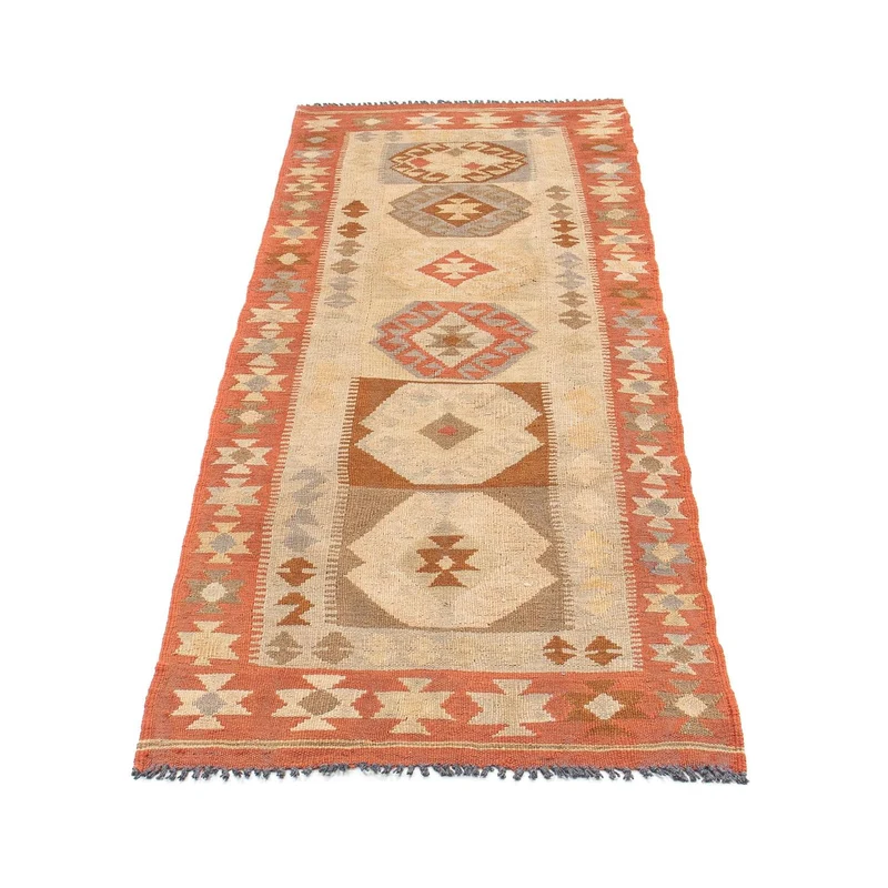 Kelim Teppich - Splash 67 x 199 cm - beige