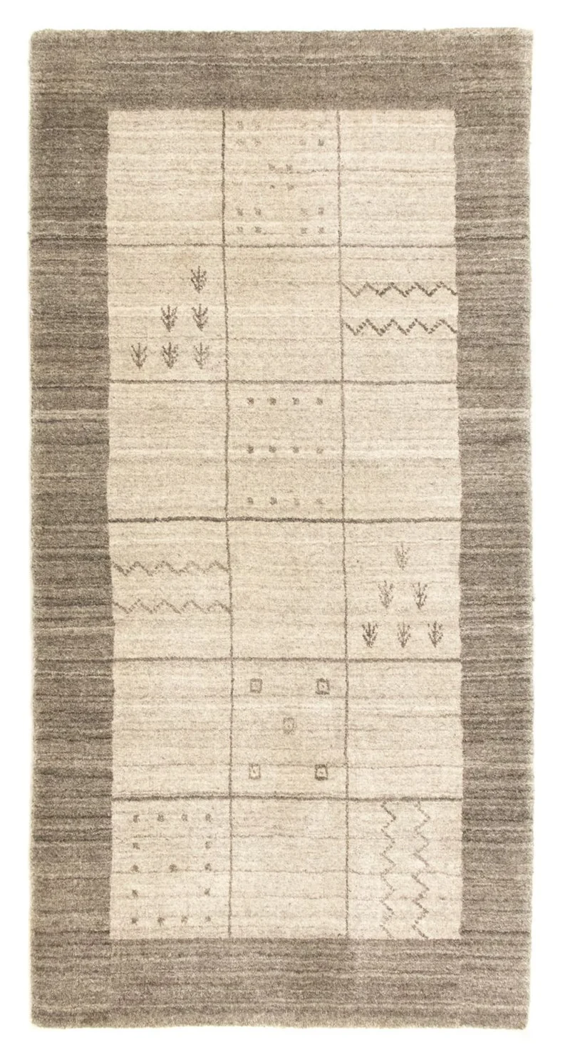 Nepal Teppich 70 x 140 cm Teppichbrücke - silber