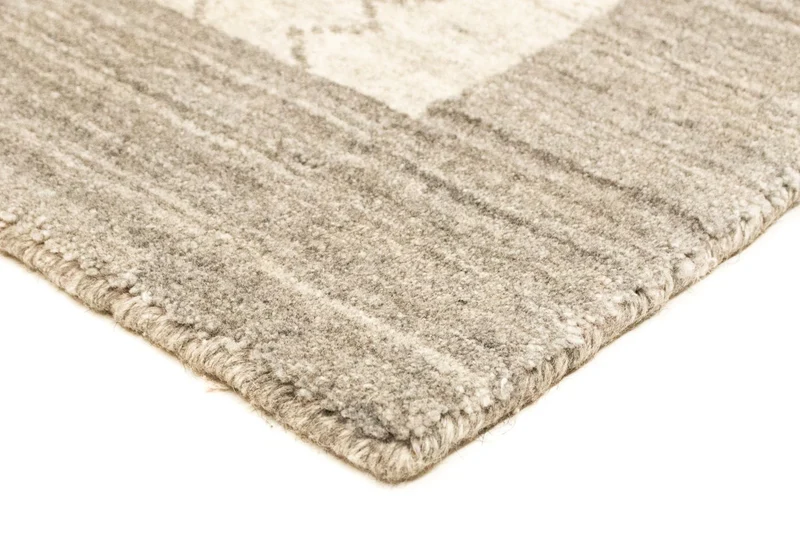 Nepal Teppich 70 x 140 cm Teppichbrücke - silber