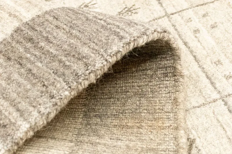 Nepal Teppich 70 x 140 cm Teppichbrücke - silber