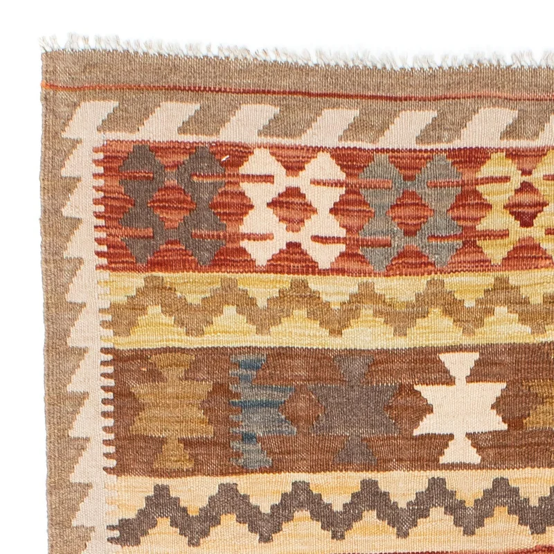 Kelim Teppich - Oriental 92 x 200 cm - hellbraun