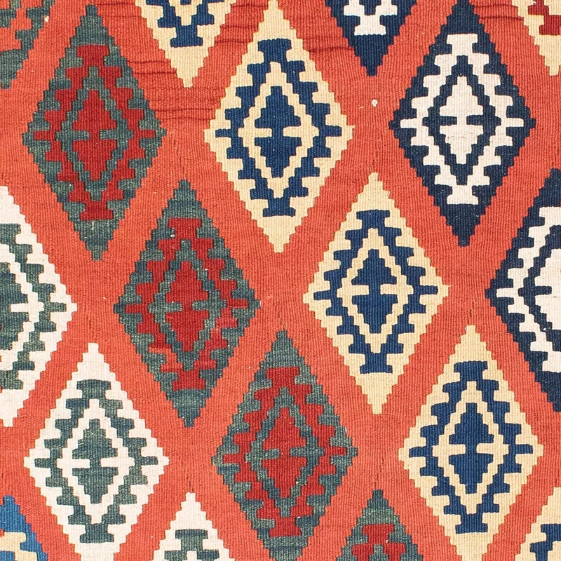 Kelim Teppich - Oriental 105 x 140 cm - rot