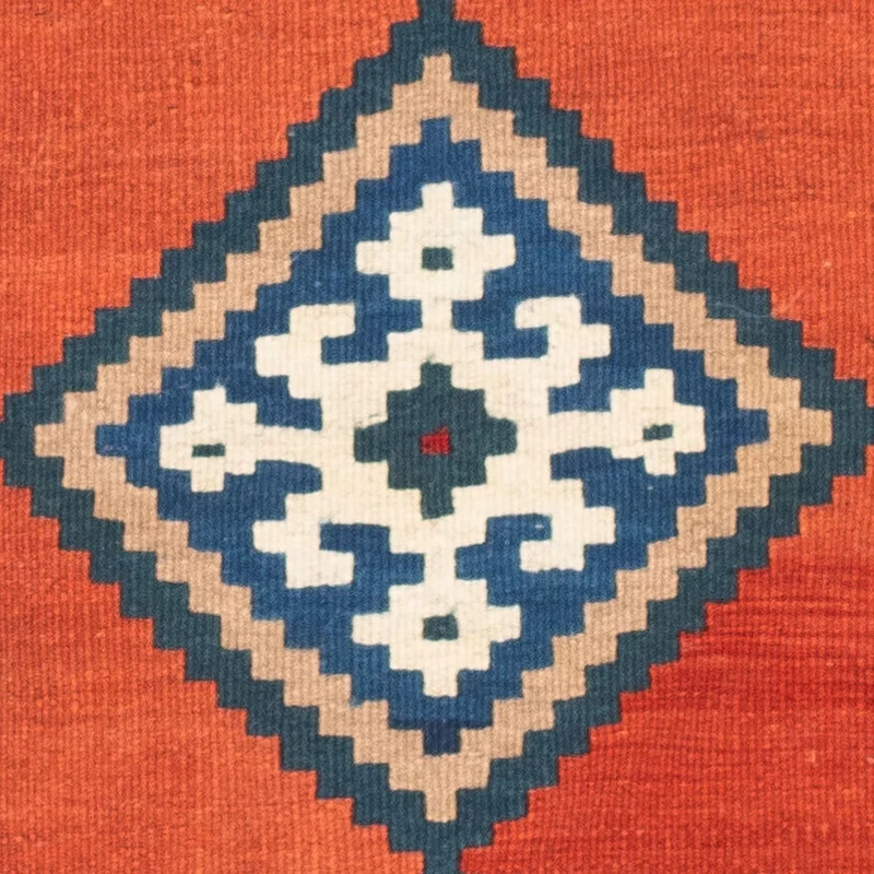 Kelim Teppich - Oriental 102 x 102 cm - rost