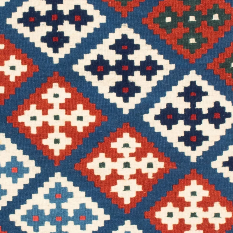 Kelim Teppich - Oriental 101 x 104 cm - blau