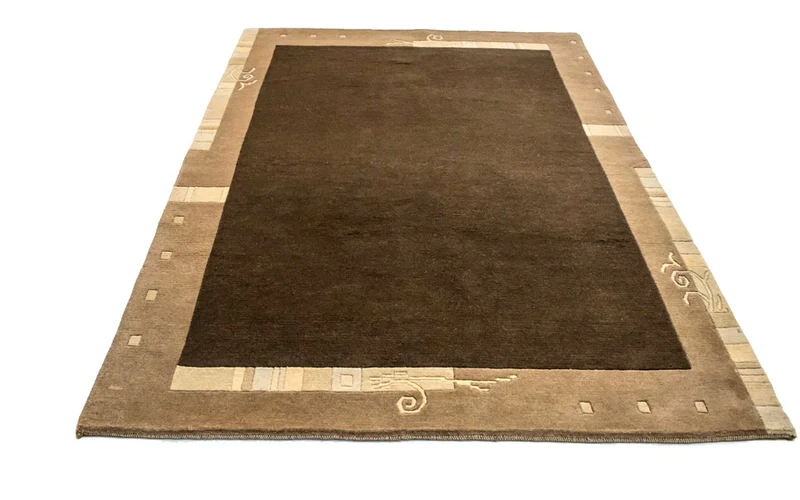 Nepal Teppich 141 x 201 cm - braun