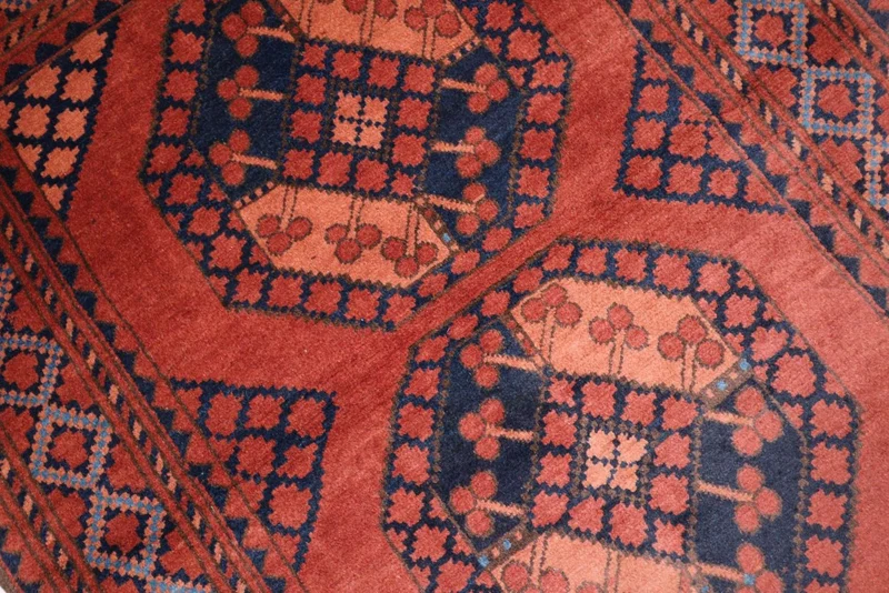 Afghan Teppich 92 x 120 cm - rot