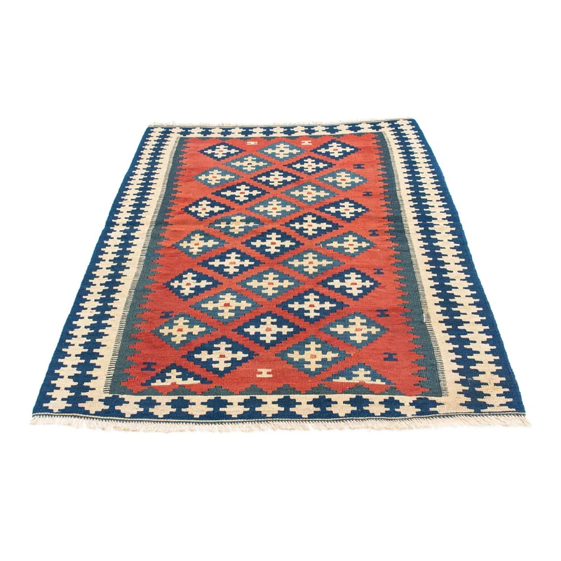 Kelim Teppich - Oriental 106 x 150 cm - dunkelrot