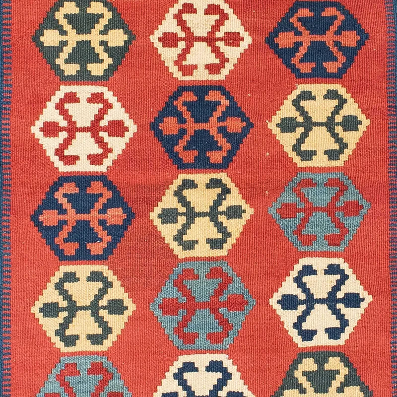Kelim Teppich - Oriental 106 x 152 cm - rot