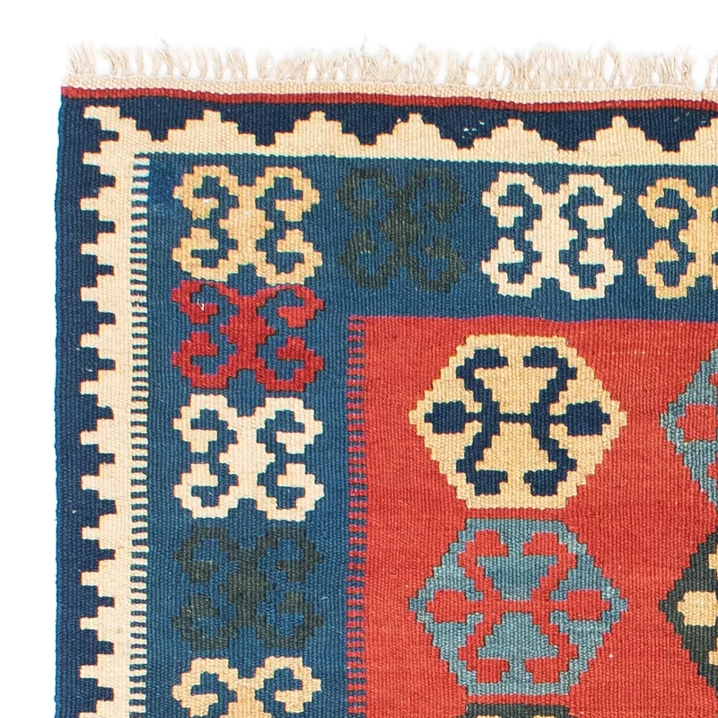Kelim Teppich - Oriental 106 x 152 cm - rot