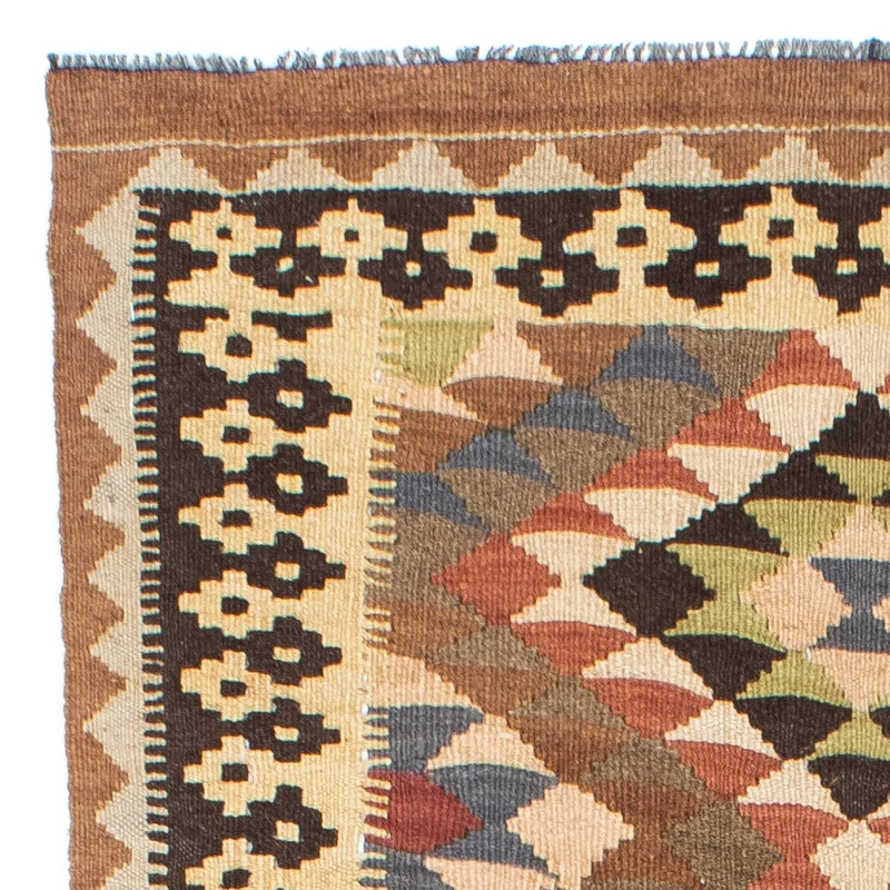 Kelim Teppich - Oriental 85 x 207 cm - hellbraun