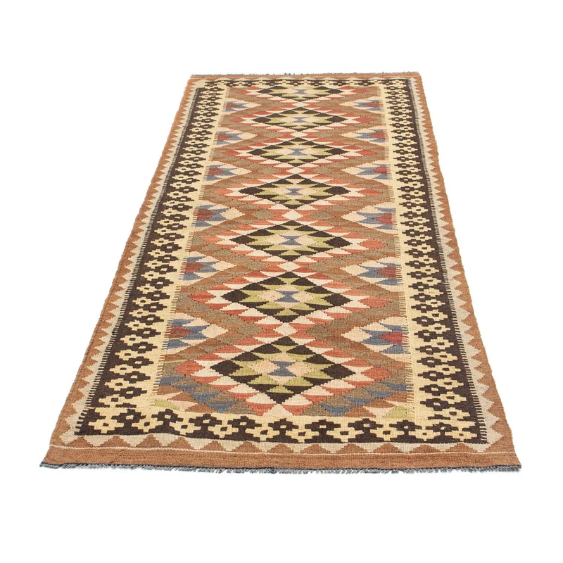 Kelim Teppich - Oriental 85 x 207 cm - hellbraun