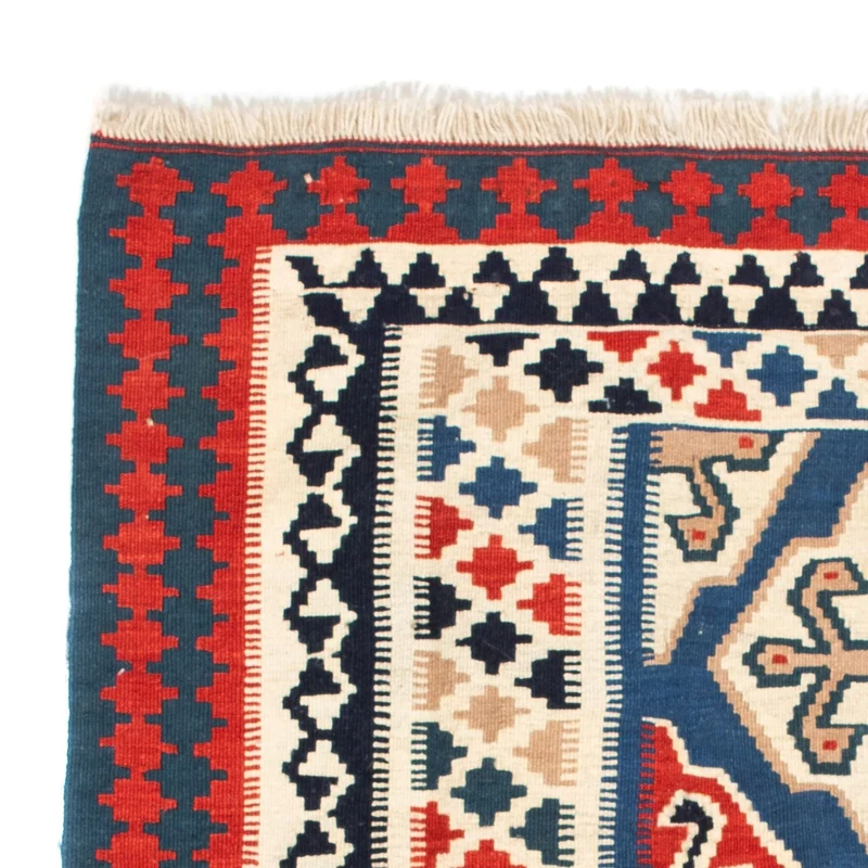 Kelim Teppich - Oriental 110 x 125 cm - blau