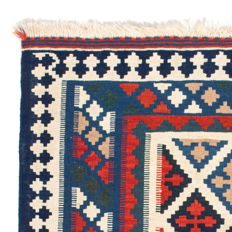 Kelim Teppich - Oriental 103 x 104 cm - blau