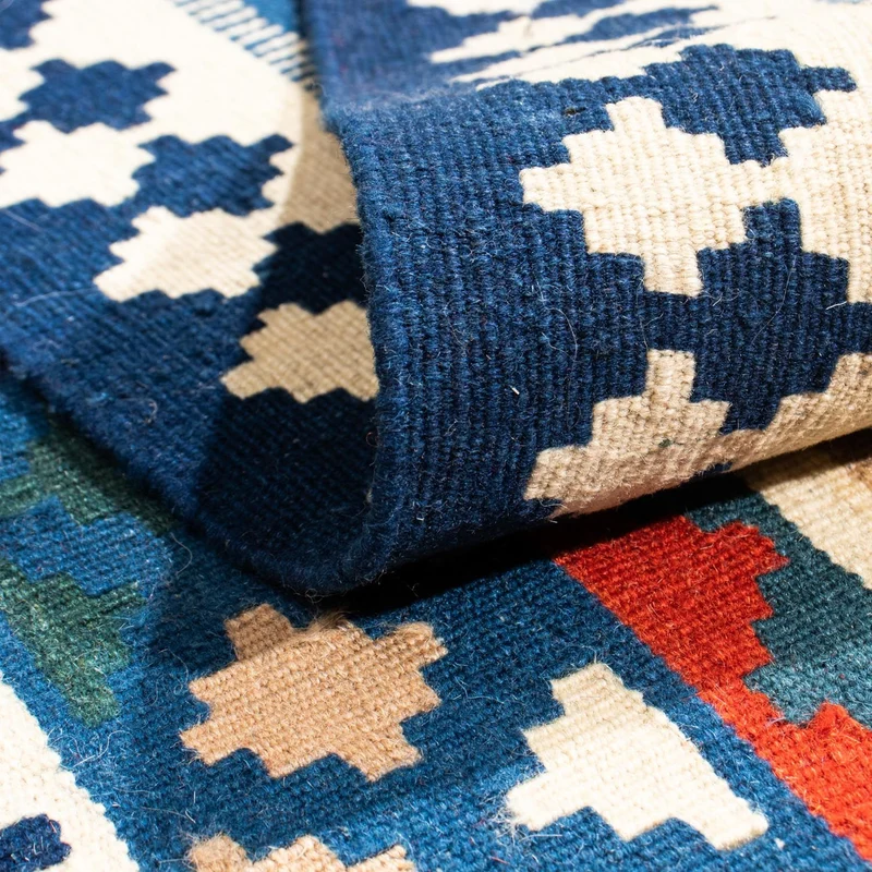 Kelim Teppich - Oriental 103 x 104 cm - blau