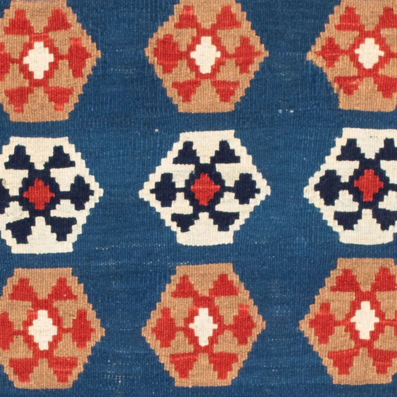 Kelim Teppich - Oriental 102 x 104 cm - blau