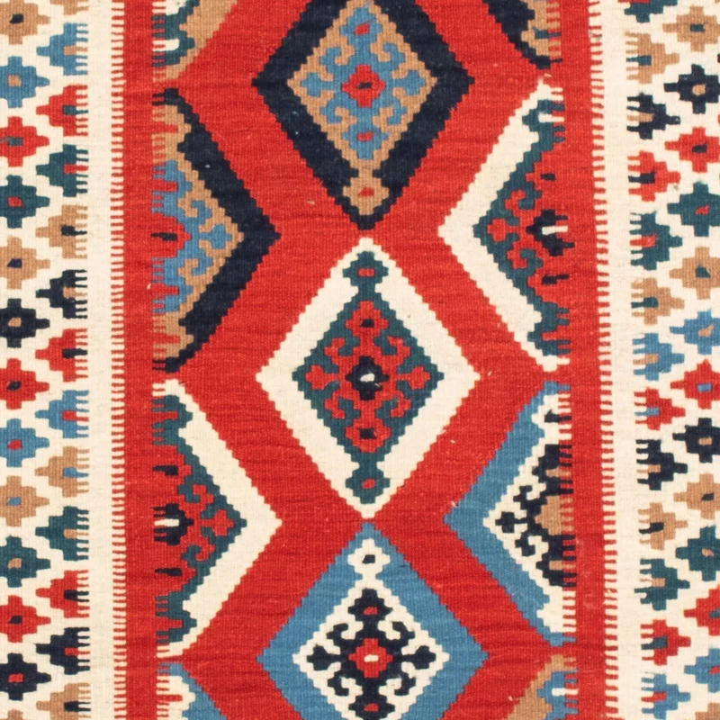 Kelim Teppich - Oriental 102 x 105 cm - rot
