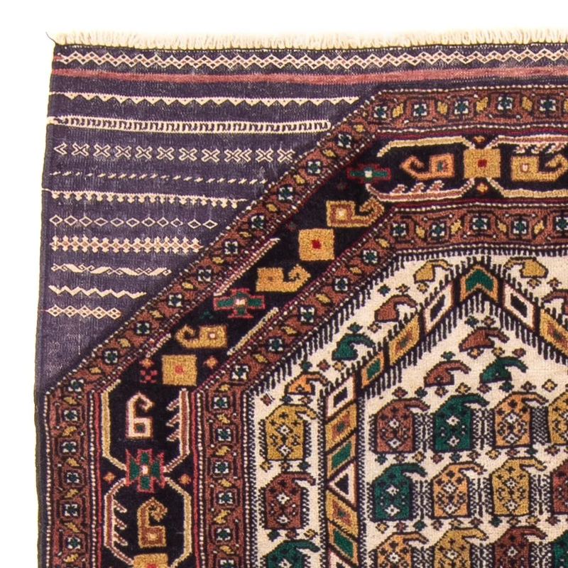 Belutsch Teppich - Gebetsteppich - 82 x 126 cm - mehrfarbig