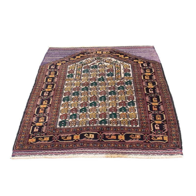 Belutsch Teppich - Gebetsteppich - 82 x 126 cm - mehrfarbig