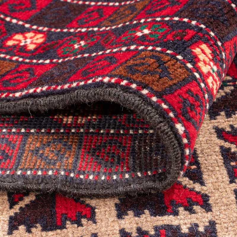 Belutsch Teppich - Gebetsteppich - 93 x 140 cm - beige