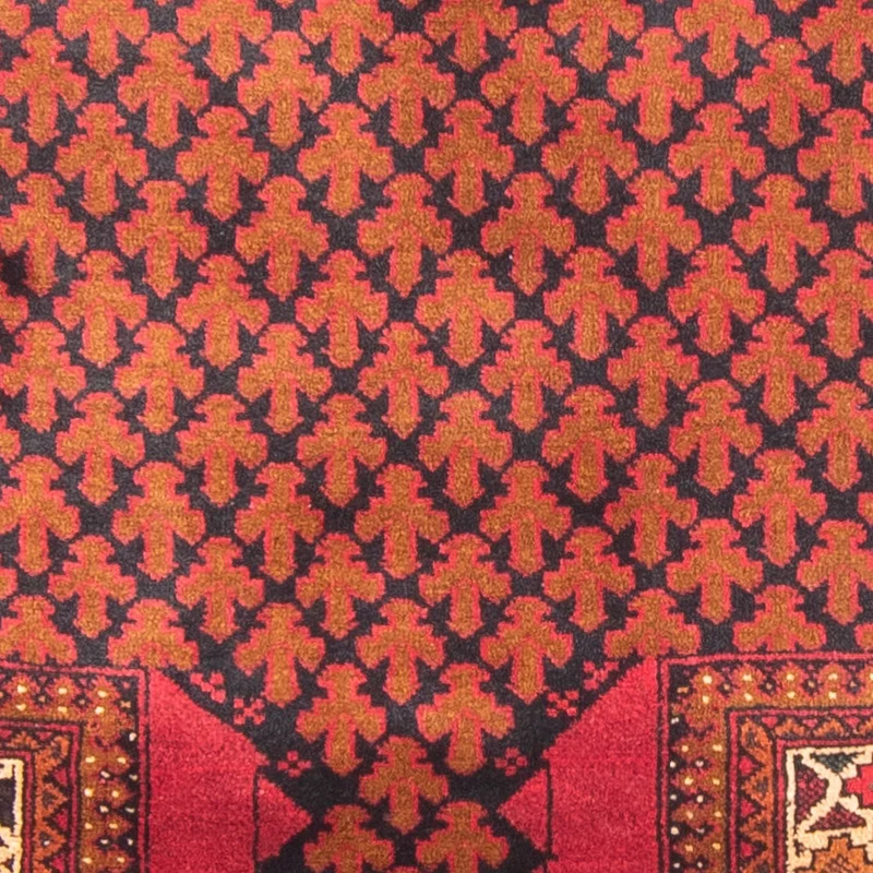 Belutsch Teppich - Gebetsteppich - 96 x 131 cm - rot