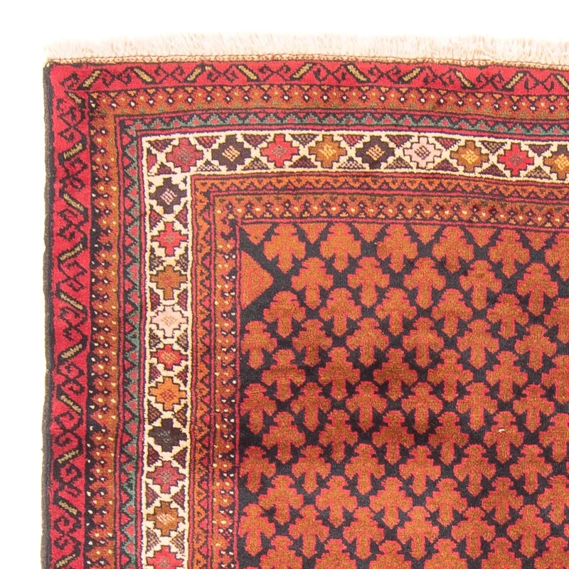 Belutsch Teppich - Gebetsteppich - 96 x 131 cm - rot