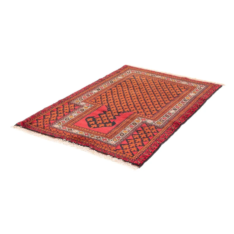 Belutsch Teppich - Gebetsteppich - 96 x 131 cm - rot