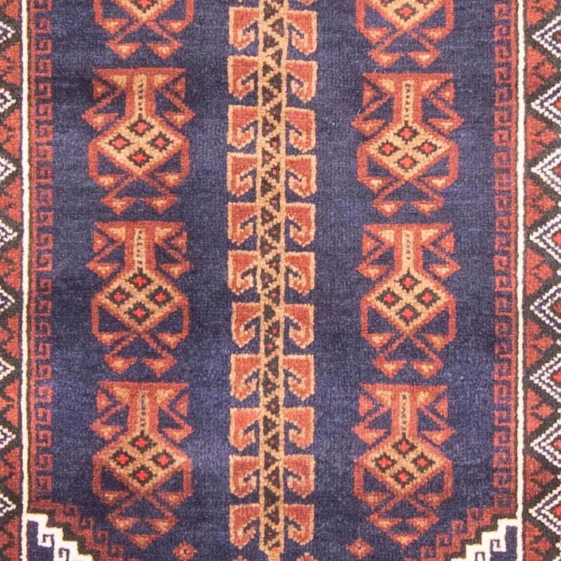 Belutsch Teppich - Gebetsteppich - 92 x 147 cm - blau