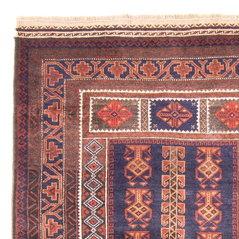 Belutsch Teppich - Gebetsteppich - 92 x 147 cm - blau