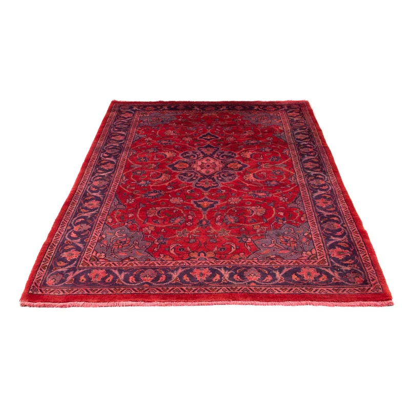Orientteppich 135 x 208 cm - dunkelrot
