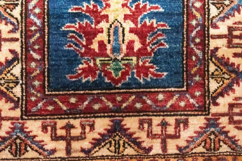 Ziegler Teppich - Kazak 61 x 97 cm - blau