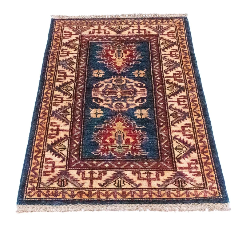 Ziegler Teppich - Kazak 61 x 97 cm - blau