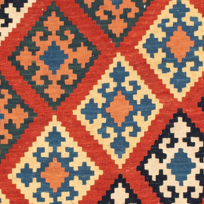 Kelim Teppich - Oriental 101 x 105 cm - rot