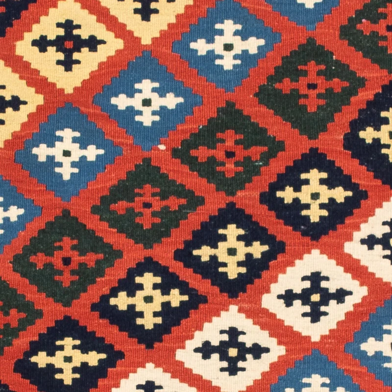 Kelim Teppich - Oriental 94 x 97 cm - rot