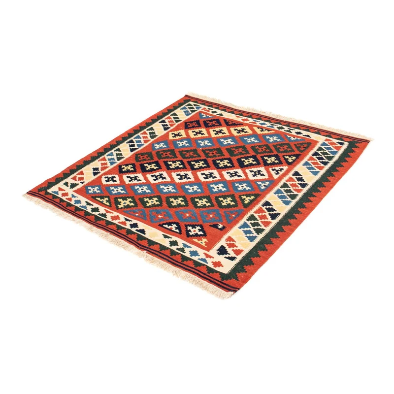 Kelim Teppich - Oriental 94 x 97 cm - rot