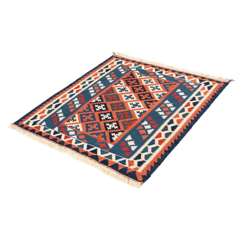 Kelim Teppich - Oriental 96 x 100 cm - blau