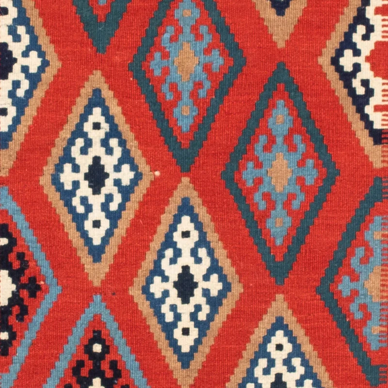 Kelim Teppich - Oriental 98 x 100 cm - blau